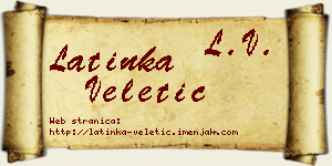 Latinka Veletić vizit kartica